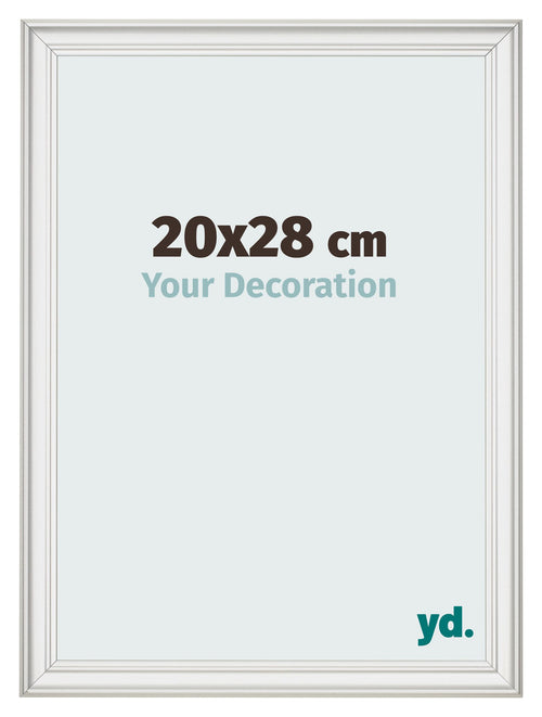 Cornice 20x28cm Bianco Spazzato MDF Lazio Davanti Dimensione | Yourdecoration.it