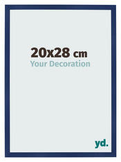 Cornice 20x28cm Blu Scuro Spazzato MDF Bologna Davanti Dimensione | Yourdecoration.it