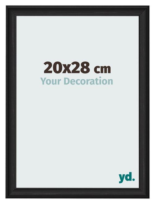 Cornice 20x28cm Grana Di Legno Nero MDF Lazio Davanti Dimensione | Yourdecoration.it