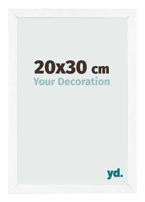Cornice 20x30 cm Bianco Lucente MDF Bologna Davanti Dimensione | Yourdecoration.it