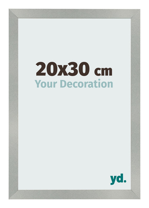 Cornice 20x30cm Alluminio Spazzolato MDF Bologna Davanti Dimensione | Yourdecoration.it