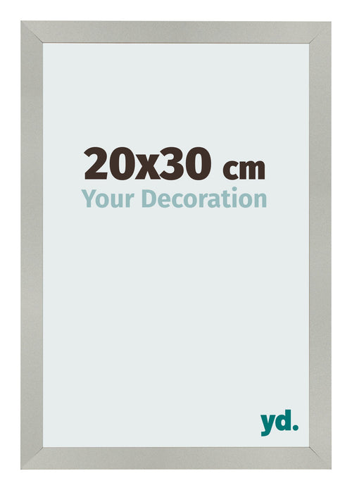 Cornice 20x30cm Argento Opaco MDF Bologna Davanti Dimensione | Yourdecoration.it