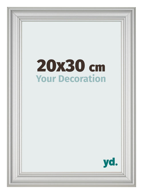 Cornice 20x30cm Argento Opaco MDF Lazio Davanti Dimensione | Yourdecoration.it