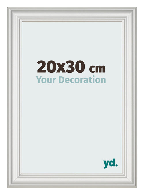 Cornice 20x30cm Bianco Spazzato MDF Lazio Davanti Dimensione | Yourdecoration.it