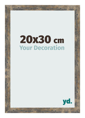 Cornice 20x30cm Blu Oro Fondente MDF Bologna Davanti Dimensione | Yourdecoration.it