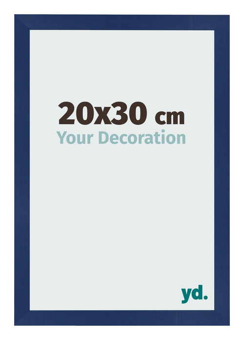 Cornice 20x30cm Blu Scuro Spazzato MDF Bologna Davanti Dimensione | Yourdecoration.it