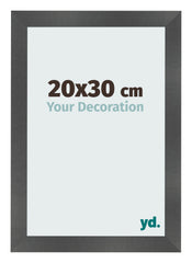 Cornice 20x30cm Nero Argento Lucido MDF Pisa Davanti Dimensione | Yourdecoration.it