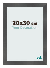 Cornice 20x30cm Nero Argento Lucido MDF Pisa Davanti Dimensione | Yourdecoration.it