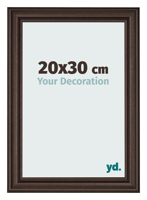 Cornice 20x30cm Quercia Scura MDF Lazio Davanti Dimensione | Yourdecoration.it