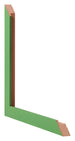 Cornice 20x30cm Verde MDF Bologna Dettaglio Intersezione | Yourdecoration.it