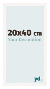 Cornice 20x40 cm Bianco Lucente MDF Bologna Davanti Dimensione | Yourdecoration.it