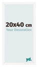 Cornice 20x40 cm Bianco Lucente MDF Bologna Davanti Dimensione | Yourdecoration.it