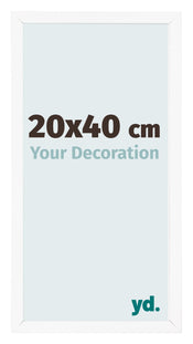 Cornice 20x40 cm Bianco Opaco MDF Bologna Davanti Dimensione | Yourdecoration.it