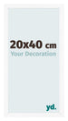 Cornice 20x40 cm Bianco Opaco MDF Bologna Davanti Dimensione | Yourdecoration.it