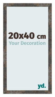 Cornice 20x40 cm Metallo Ossidato MDF Bologna Davanti Dimensione | Yourdecoration.it