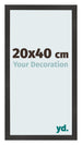 Cornice 20x40 cm Nero Opaco MDF Bologna Davanti Dimensione | Yourdecoration.it