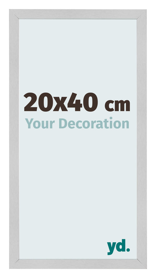 Cornice 20x40cm Acciaio Inox MDF Bologna Davanti Dimensione | Yourdecoration.it