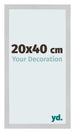Cornice 20x40cm Acciaio Inox MDF Bologna Davanti Dimensione | Yourdecoration.it