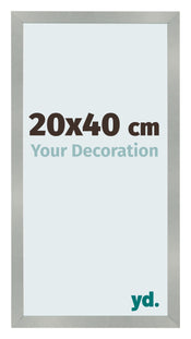 Cornice 20x40cm Alluminio Spazzolato MDF Bologna Davanti Dimensione | Yourdecoration.it