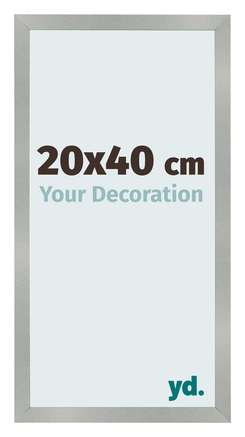 Cornice 20x40cm Alluminio Spazzolato MDF Bologna Davanti Dimensione | Yourdecoration.it