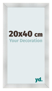 Cornice 20x40cm Alluminio Spazzolato MDF Pisa Davanti Dimensione | Yourdecoration.it