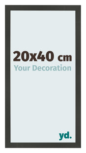Cornice 20x40cm Antracite MDF Bologna Davanti Dimensione | Yourdecoration.it