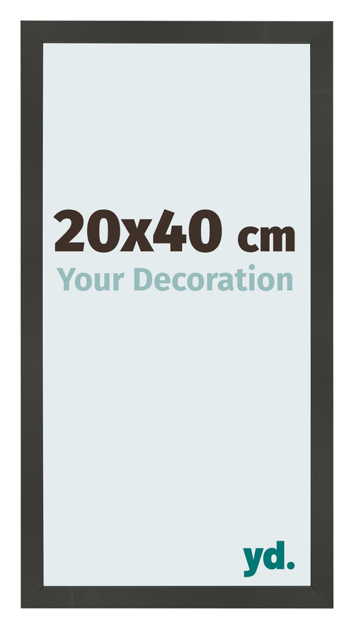 Cornice 20x40cm Antracite MDF Bologna Davanti Dimensione | Yourdecoration.it