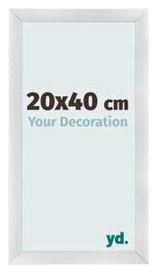 Cornice 20x40cm Argento Nero Spazzato MDF Pisa Davanti Dimensione | Yourdecoration.it