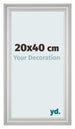 Cornice 20x40cm Argento Opaco MDF Lazio Davanti Dimensione | Yourdecoration.it