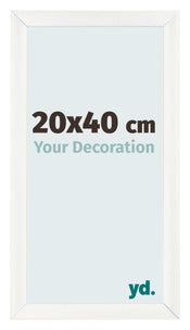 Cornice 20x40cm Bianco Vintage MDF Pisa Davanti Dimensione | Yourdecoration.it