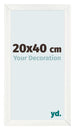 Cornice 20x40cm Bianco Vintage MDF Pisa Davanti Dimensione | Yourdecoration.it