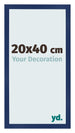 Cornice 20x40cm Blu Scuro Spazzato MDF Bologna Davanti Dimensione | Yourdecoration.it