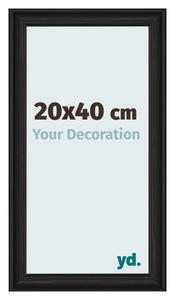 Cornice 20x40cm Grana Di Legno Nero MDF Lazio Davanti Dimensione | Yourdecoration.it