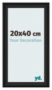 Cornice 20x40cm Grana Di Legno Nero MDF Lazio Davanti Dimensione | Yourdecoration.it