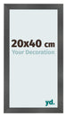 Cornice 20x40cm Nero Argento Lucido MDF Pisa Davanti Dimensione | Yourdecoration.it