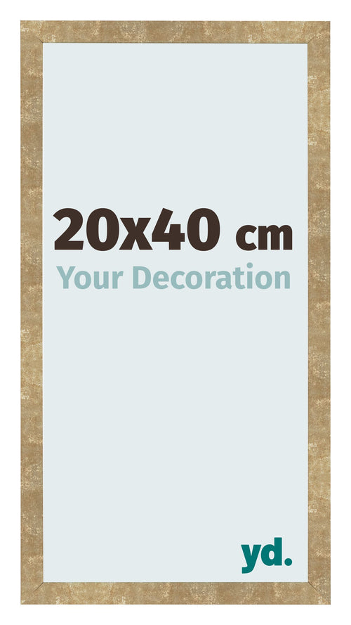 Cornice 20x40cm Oro Antico MDF Bologna Davanti Dimensione | Yourdecoration.it