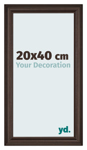 Cornice 20x40cm Quercia Scura MDF Lazio Davanti Dimensione | Yourdecoration.it