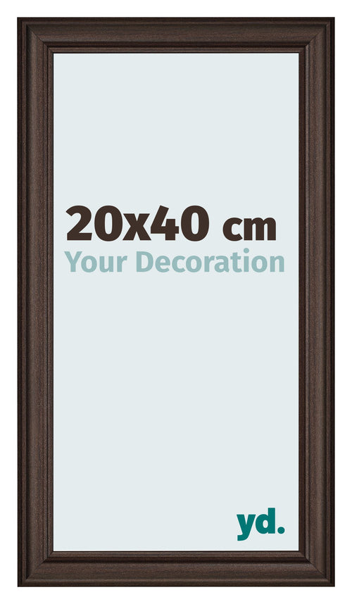 Cornice 20x40cm Quercia Scura MDF Lazio Davanti Dimensione | Yourdecoration.it