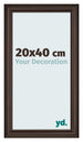 Cornice 20x40cm Quercia Scura MDF Lazio Davanti Dimensione | Yourdecoration.it