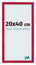 Cornice 20x40cm Rosso MDF Bologna Davanti Dimensione | Yourdecoration.it
