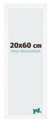 Cornice 20x60 cm Bianco Lucente MDF Bologna Davanti Dimensione | Yourdecoration.it