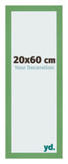 Cornice 20x60 cm Verde MDF Bologna Davanti Dimensione | Yourdecoration.it