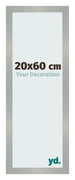Cornice 20x60cm Alluminio Spazzolato MDF Bologna Davanti Dimensione | Yourdecoration.it
