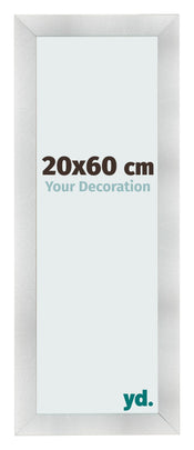 Cornice 20x60cm Alluminio Spazzolato MDF Pisa Davanti Dimensione | Yourdecoration.it