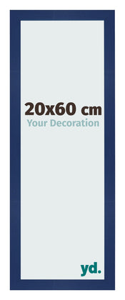 Cornice 20x60cm Blu Scuro Spazzato MDF Bologna Davanti Dimensione | Yourdecoration.it