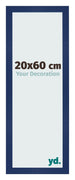 Cornice 20x60cm Blu Scuro Spazzato MDF Bologna Davanti Dimensione | Yourdecoration.it