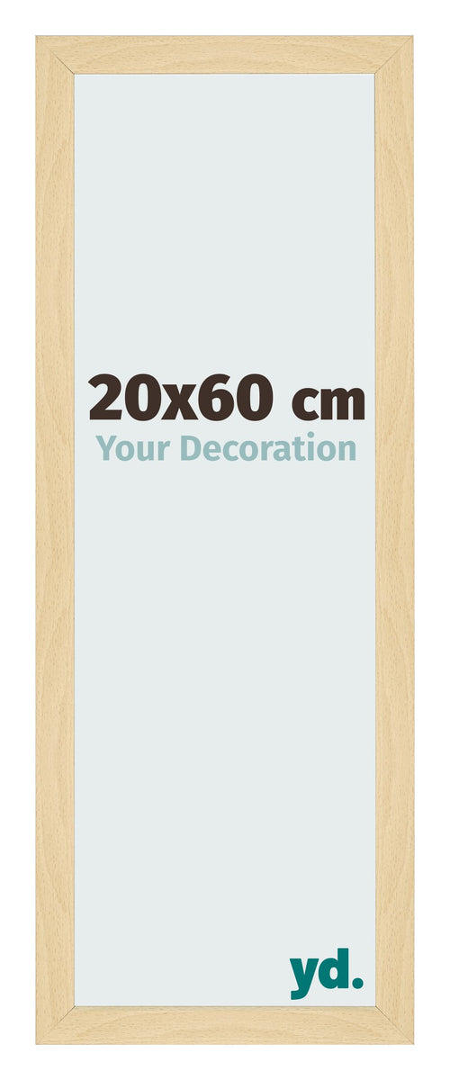 Cornice 20x60cm Faggio Decorativo MDF Bologna Davanti Dimensione | Yourdecoration.it