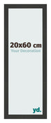 Cornice 20x60cm Grana Di Legno Nero MDF Bologna Davanti Dimensione | Yourdecoration.it
