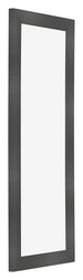 Cornice 20x60cm Nero Argento Lucido MDF Pisa Davanti Obliquo | Yourdecoration.it