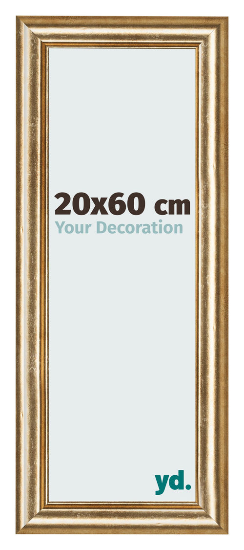 Cornice 20x60cm Oro Antico MDF Lazio Davanti Dimensione | Yourdecoration.it